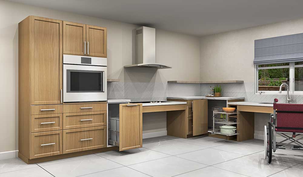 Universal kitchen design that also meets ADA requirements