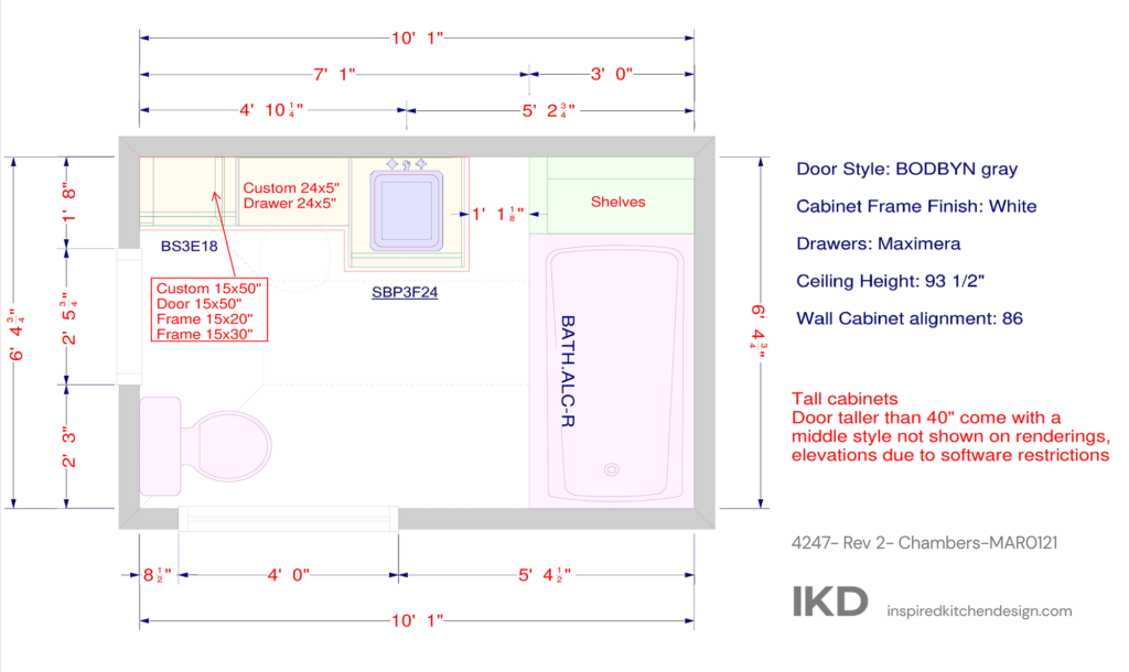 IKEA bathroom renovation measurements and design