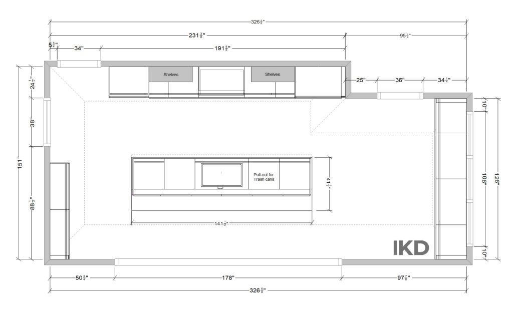 IKEA Kitchen floor plan and measurements