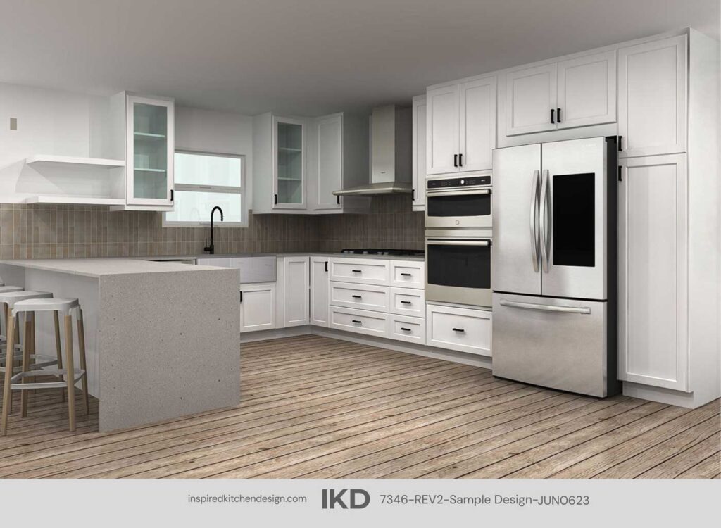 IKEA kitchen design from IKD comes with a complete and accurate design, price and shopping list unlike the IKEA online planner