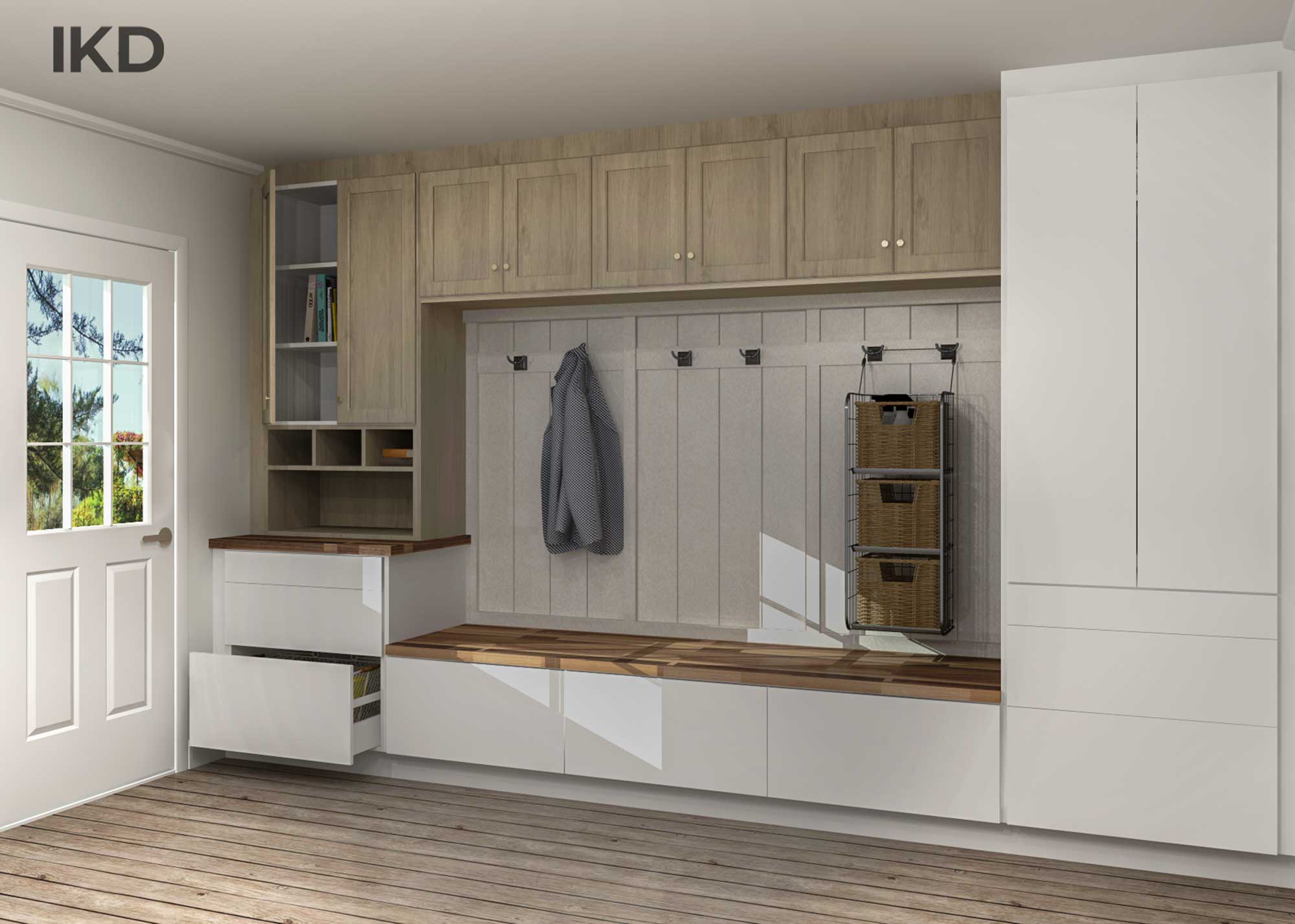 Mudroom design with Sektion cabinets