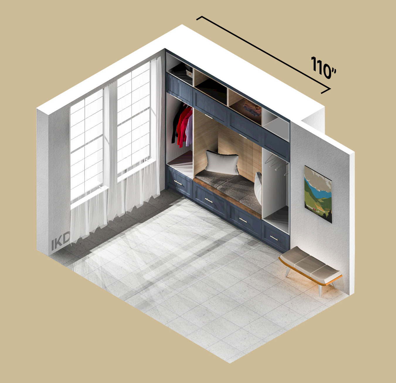 kitchen eating area converted into IKEA mudroom, layout and measurements