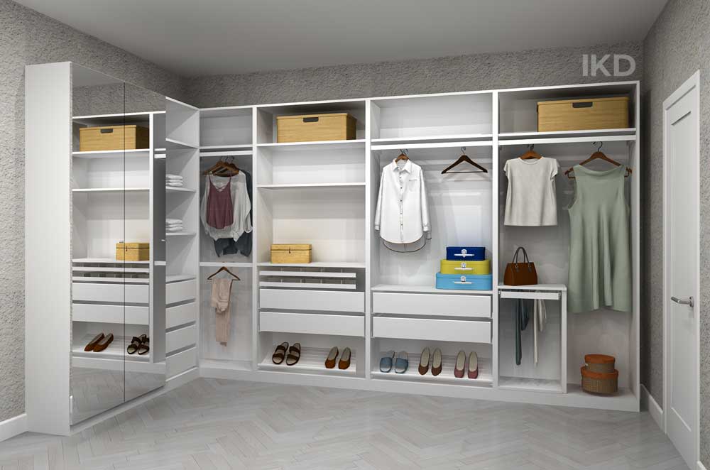 IKEA closet design using SEKTION cabinets