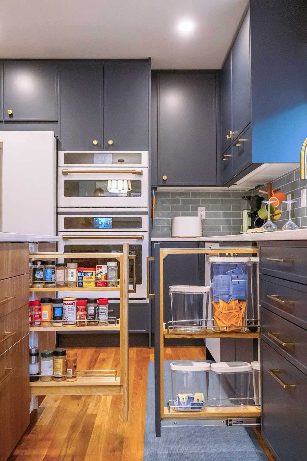 Rev-A-Shelf storage solutions allow for extra cabinet organization