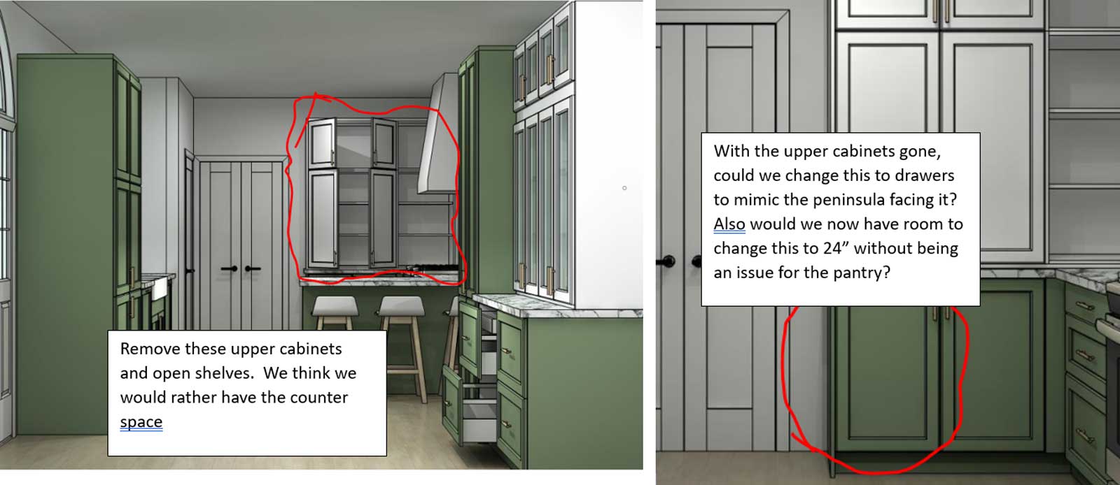 Design revision samples sent in by customers