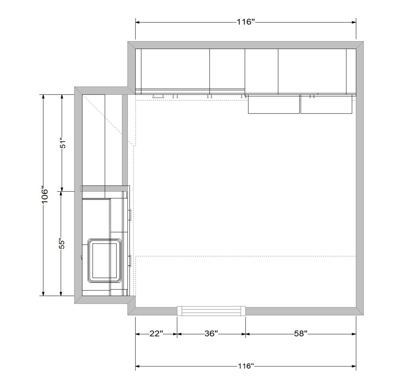 laundry room floor plan example by IKD