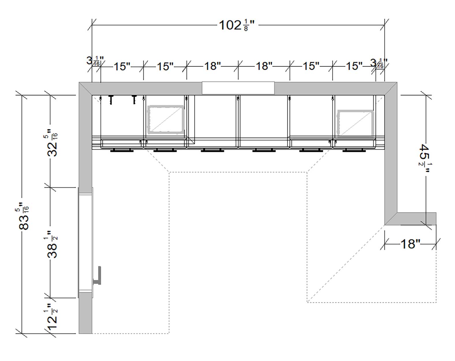 IKEA mudroom layout, design and measurements