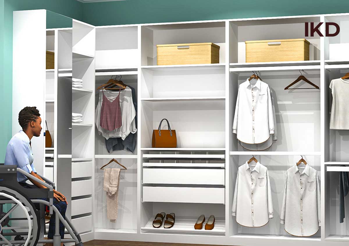 Upscaling a closet design of a forever home with SEKTION cabinets, Semihandmade doors, and Rev a Shelf accessories