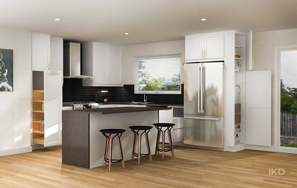 modern black and white kitchen design