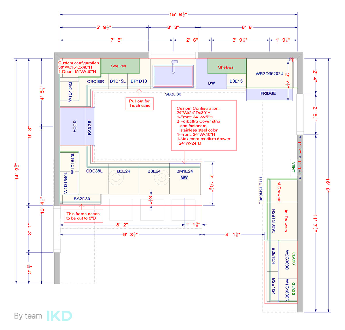 Kitchen plan drawing