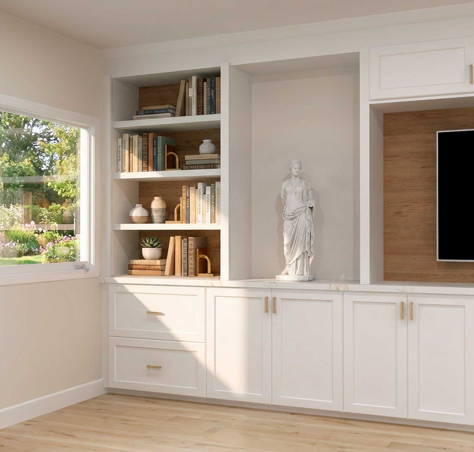 IKD Shelving and Gallery of the Media Center and Bar