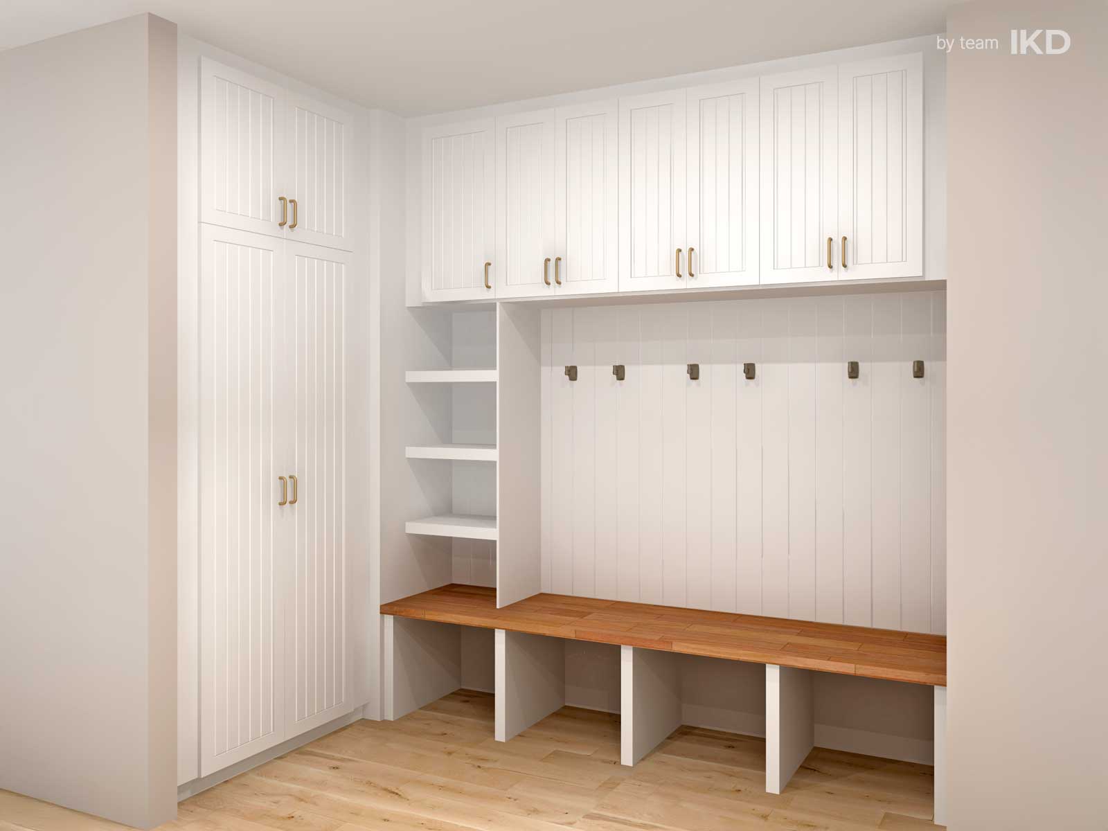 image of white mudroom